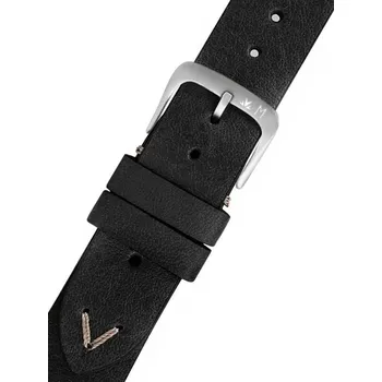 Řemínek na hodinky Kožený řemínek Morellato Pollock M 5535D41.019, černý - 22 mm