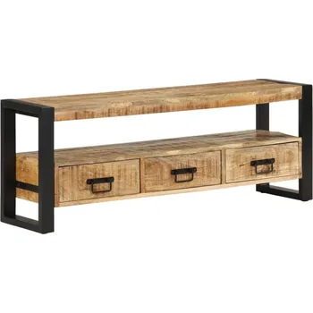 Televizní stolek TV skříňka 120 x 30 x 45 cm masivní mangovníkové dřevo
