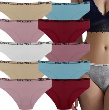 Dámské spodní prádlo Bavlněné kalhotky Kalhotky Dámské Elastické Žebrované Multipack Sada S