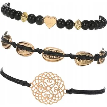 Náramek Náramky Sajbazar 4 ks černé