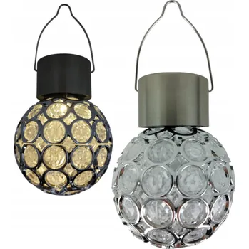 Venkovní osvětlení Solární lampa koule závěsná zahradní LED se soumrakovým senzorem
