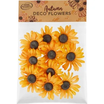 DEKORACE TEXTILNÍ PODZIMNÍ KVĚTY 10 ks 508