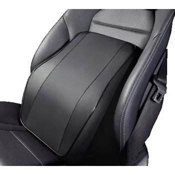 Polštář Bederní Polštář do auta pod záda na opěradlo – černá kůže