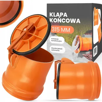 Kanalizační potrubí Zpětná klapka pro kanalizaci fi 315 s revizním otvorem – robustní protizápachová ochrana