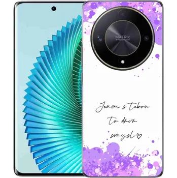 Pouzdro na mobilní telefon Gelový kryt mmCase na Honor Magic 6 Lite 5G - zamilovaný text bílé pozadí