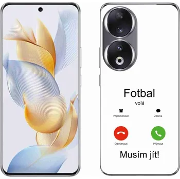 Pouzdro na mobilní telefon Gelový kryt mmCase na Honor 90 - fotbal volá bílé pozadí