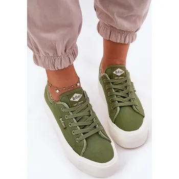 Dámské tenisky Dámské Tenisky Na Platformě Lee Cooper LCW-25-31-3449L Barva: Zelená, Velikost: 39