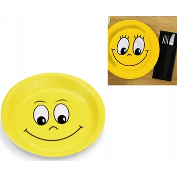 Talíř Papírové talíře na narozeniny SMILE, grilování, 23 cm 10 Ks