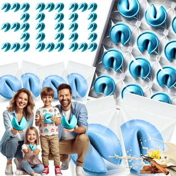 Sušenky štěstí jako poděkování pro hosty - Modré sušenky štěstí 300ks