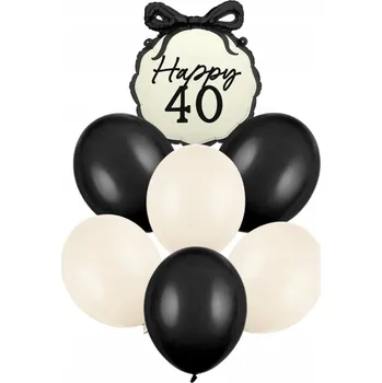 Balónek Sada balónků a dekorace k 40. narozeninám čtyřicítky Mašlička