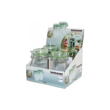 Sklenice Skleněná zavařovací sklenice Fackelmann 46913 0,2 l zelená