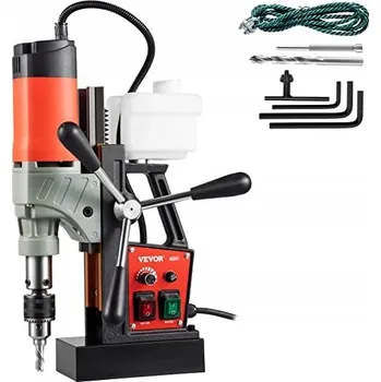 Vrtačka Magnetická vrtačka VEVOR, 1200W 1,57" vrtací průměr, 2922lbf/13000N Přenosná elektrická vrtačka na magnety s proměnnou rychlostí, 580 ot./min.
