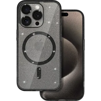 Pouzdro na mobilní telefon Glitter Magsafe Case pro iPhone 12 Pro černé čiré