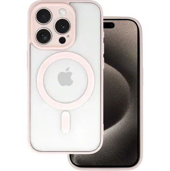 Pouzdro na mobilní telefon Zadní kryt Acrylic Color Magsafe pro iPhone 14 Pro světle růžový