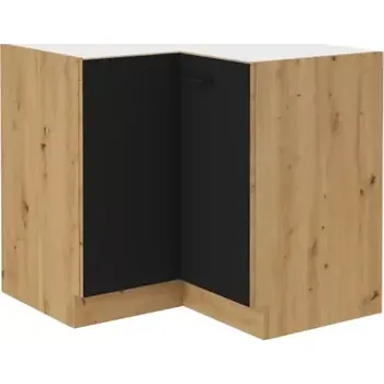 Kuchyňská linka Rohová kuchyňská skříňka Molly 90x90 ND 2F BB černá/dub artisan - SLEVA 3% s kodem radost25