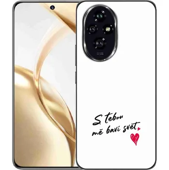 Pouzdro na mobilní telefon Gelový kryt mmCase na Honor 200 5G - zamilovaný text 1 bílé pozadí