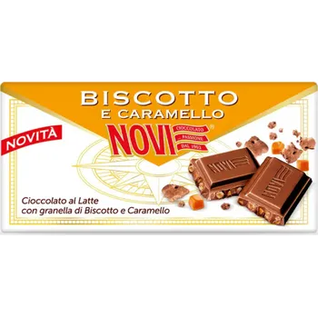 Čokoláda NOVI čokoláda se slaným karamelem (Biscotto e Caramello) 100g
