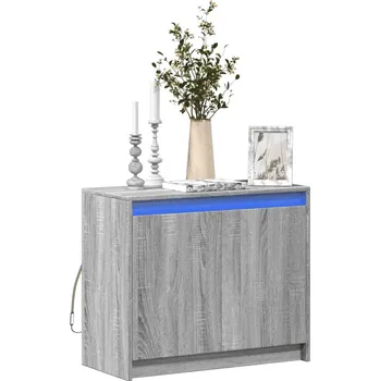 Příborník do zásuvky vidaXL Příborník LED šedý sonoma 72 x 34 x 61 cm kompozitní dřevo