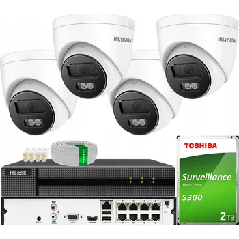 IP kamera IP kamerový systém 4 kamery 6MPx Hikvision venkovní PoE rekordér disk 2TB