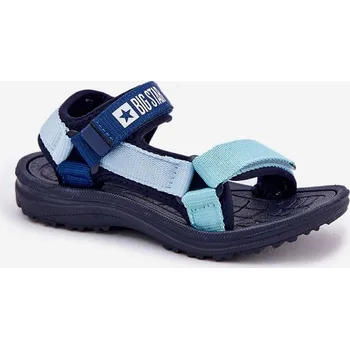 Dívčí sandály Dětské sandály na suchý zip Big Star RR374520 Barva: Modrá, Velikost: 30
