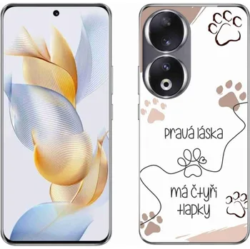 Pouzdro na mobilní telefon Gelový kryt mmCase na Honor 90 - psí motiv 1 bílé pozadí