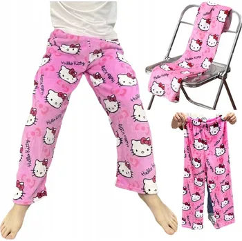 Dámské oblečení PYŽAMOVÉ KALHOTY dámské flanelové HELLO KITTY TEPLÉ POHODLNÉ vel. XXL