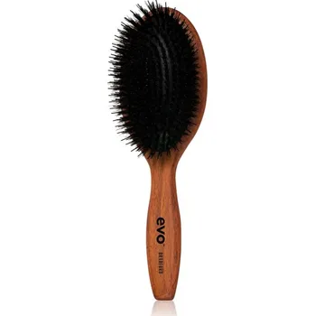 kartáč na vlasy EVO Bradford Pin Bristle Dressing Brush plochý kartáč s nylonovými a kančími štětinami 1 ks