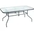 Zahradní stůl Happy Green Verre stůl se skleněnou deskou 150 x 90 cm černý