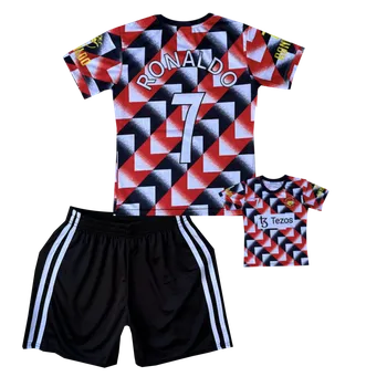 Fotbal Numberoplus Dětský fotbalový dres Komplet AD Manchester 22/23 - Ronaldo CR7 T3 Tezos Velikost: 14 let ( vel.158)