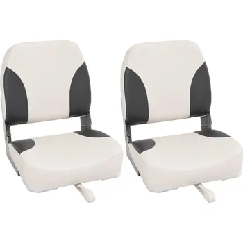 Zahradní sestava 2dílný set skládacího sedadla bez polštáře modrobílý 41x36x48cm