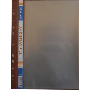 Obal závěsný A4 s 10 euro obaly- hnědá