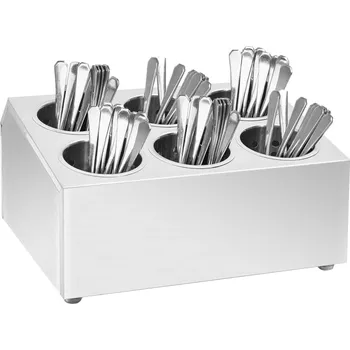 Organizace kuchyně Stojan na příbory 4 košíky obdélníkový nerezová ocel