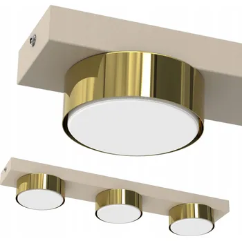 STROPNÍ SVÍTIDLO STROPNÍ SVÍTIDLO LED LOFT GX53 KAŠMÍR ZLATÁ POLSKÁ OZDOBNÁ LAMPA 3 žárovky