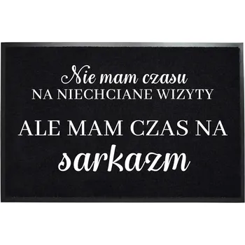 Rohožka VCHODOVÁ ROHOŽKA ČERNÁ 40X60 NÁPIS NECHTĚNÉ NÁVŠTĚVY? NE, DĚKUJI