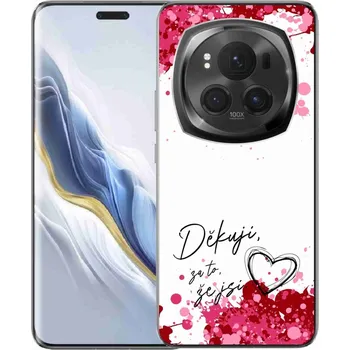 Pouzdro na mobilní telefon Gelový kryt mmCase na Honor Magic 6 Pro 5G - zamilovaný text 2 bílé pozadí