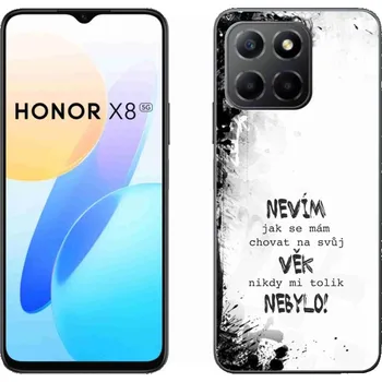 Pouzdro na mobilní telefon Gelový kryt mmCase na Honor X8 5G/Honor 70 Lite 5G - vtipný text 14 bílé pozadí