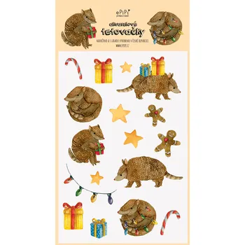 Odstranitelné tetování ePiPí Tetovačky - Vánoční pásovec