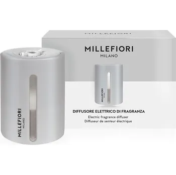 Svíčka Millefiori Milano Elektrický difuzér s vyměnitelným krytem/perleťová barva 184 gram stříbrná