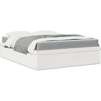 Postel Postel s matrací voskově hnědá 200 x 200 cm masivní borovice