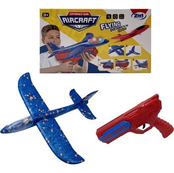 Létající drak Sporto Mac Toys SPORTO Vystřelovací pěnové letadlo se světlem