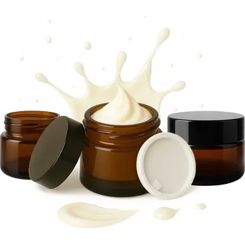 Zavařovací sklenice 20x Skleněná nádoba hnědá zavařovací sklenice 5 g 5 ml Tmavé Sklo Zavařovací Sklenice na krém Vzorky