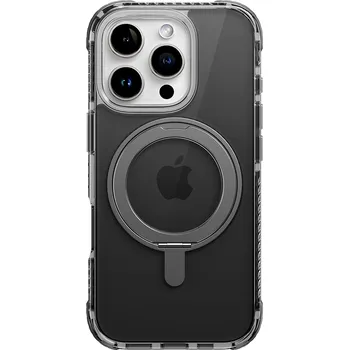 Pouzdro na mobilní telefon Zadní kryt Rock Rotating Stand Crystal Series Magnetic pro iPhone 16 černý