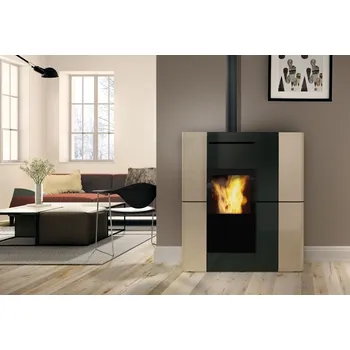 Krbová kamna Tenká peletová kamna s výměníkem EK BLADE2 H kachle 22/20 kW The Mind WiFi