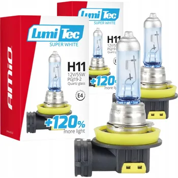 Autožárovka 2x ŽÁROVKA SUPER WHITE H11 12V 55W E4 XENON ODOLNÁ PROTI MLZE