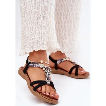 Dámské sandále Plné Dámské Sandály S Dekoracemi Artiker 54C1334 Barva: Černá, Velikost: 40