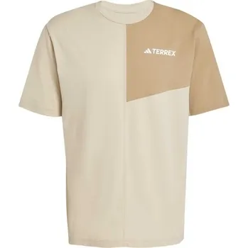 Pánské tričko Pánské sportovní triko adidas TERREX MULTI TEE XL Béžová, Bílá