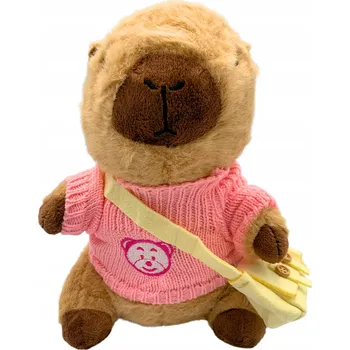 plyšák Plyšák Kapybara Svetřík S Kabelkou Plyšový Mazlíček Přítulníček Plyšová 25 cm