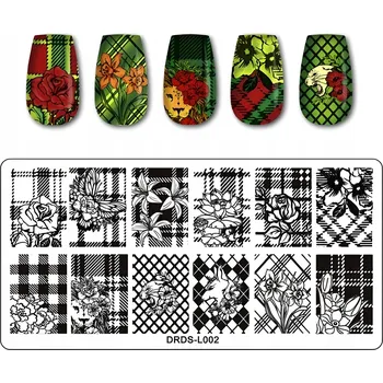 Přípravek na nehty Šablona / Destička na nehty pro zdobení nehtů