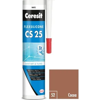 Spárovací hmota Ceresit CS25 Silikon, 280 ml, cocoa