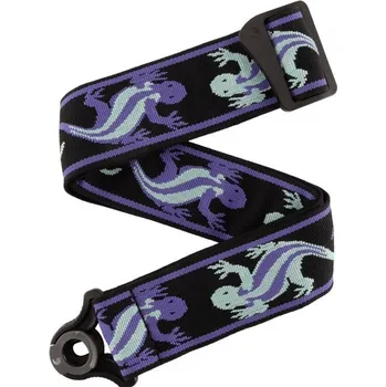 Kytarový popruh D'Addario Auto Lock Vintage Green/Blue Lizards + prodloužená záruka 3 roky